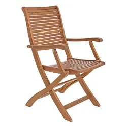 Sedia con braccioli legno NOEMI Acacia naturale 0805123 - immagine 1