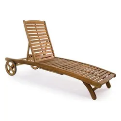 Lettino prendisole legno NOEMI Acacia naturale 0805121 - immagine 1