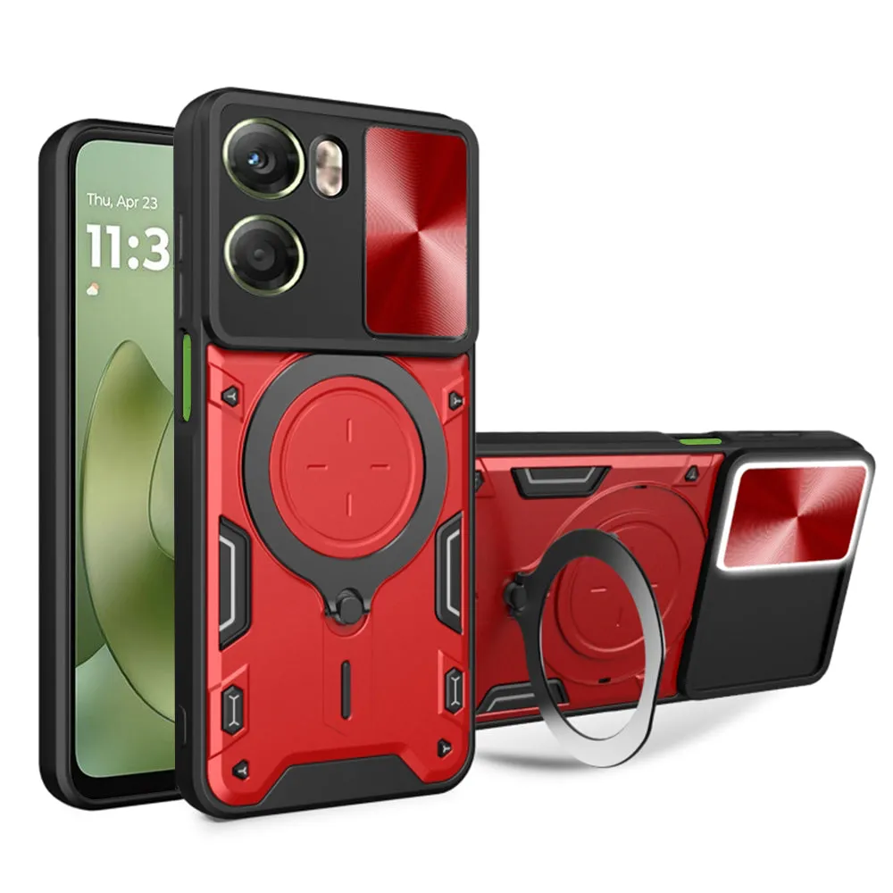 Custodia per Motorola Moto G06, Techsuit, CamGuard Pro, Rossa - immagine 1