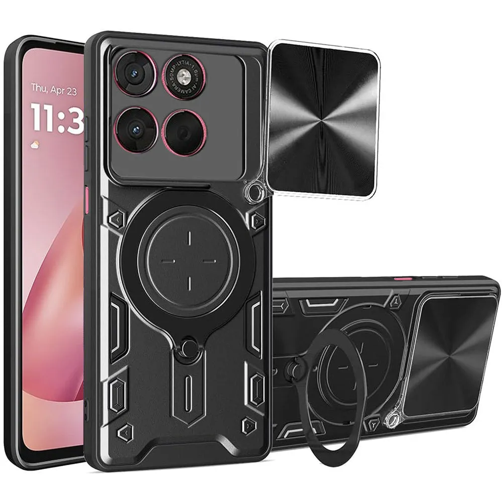 Custodia per Motorola Moto G67 Power / G57 Power, Techsuit, CamGuard Pro, Nera - immagine 1