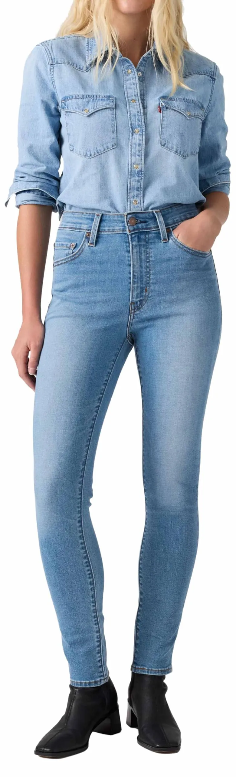 721 Skinny True Blue Mid a Vita Alta - immagine 1