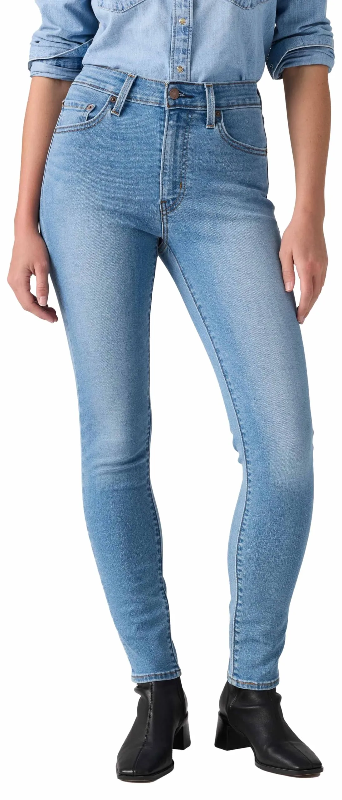 721 Skinny True Blue Mid a Vita Alta - immagine 3