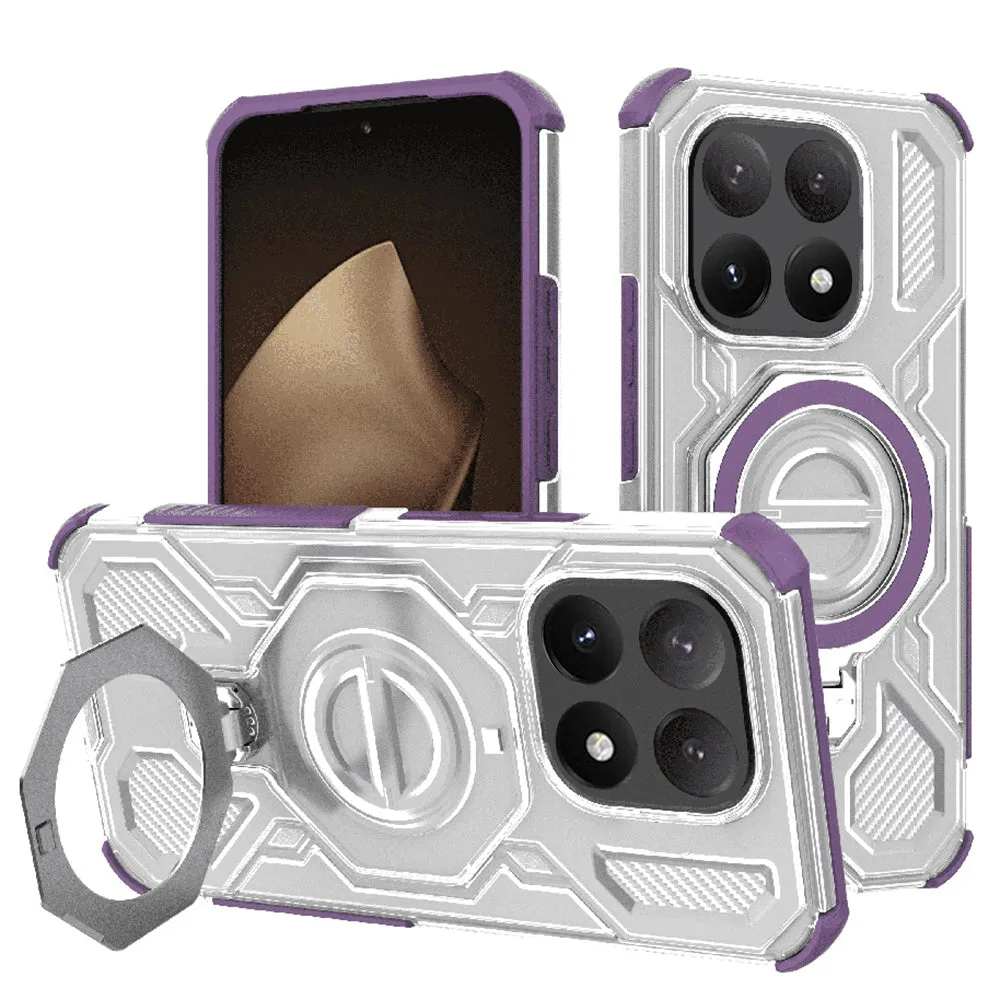 Custodia per Xiaomi 15T, Techsuit, Carbon Shield Pro, Viola - immagine 1