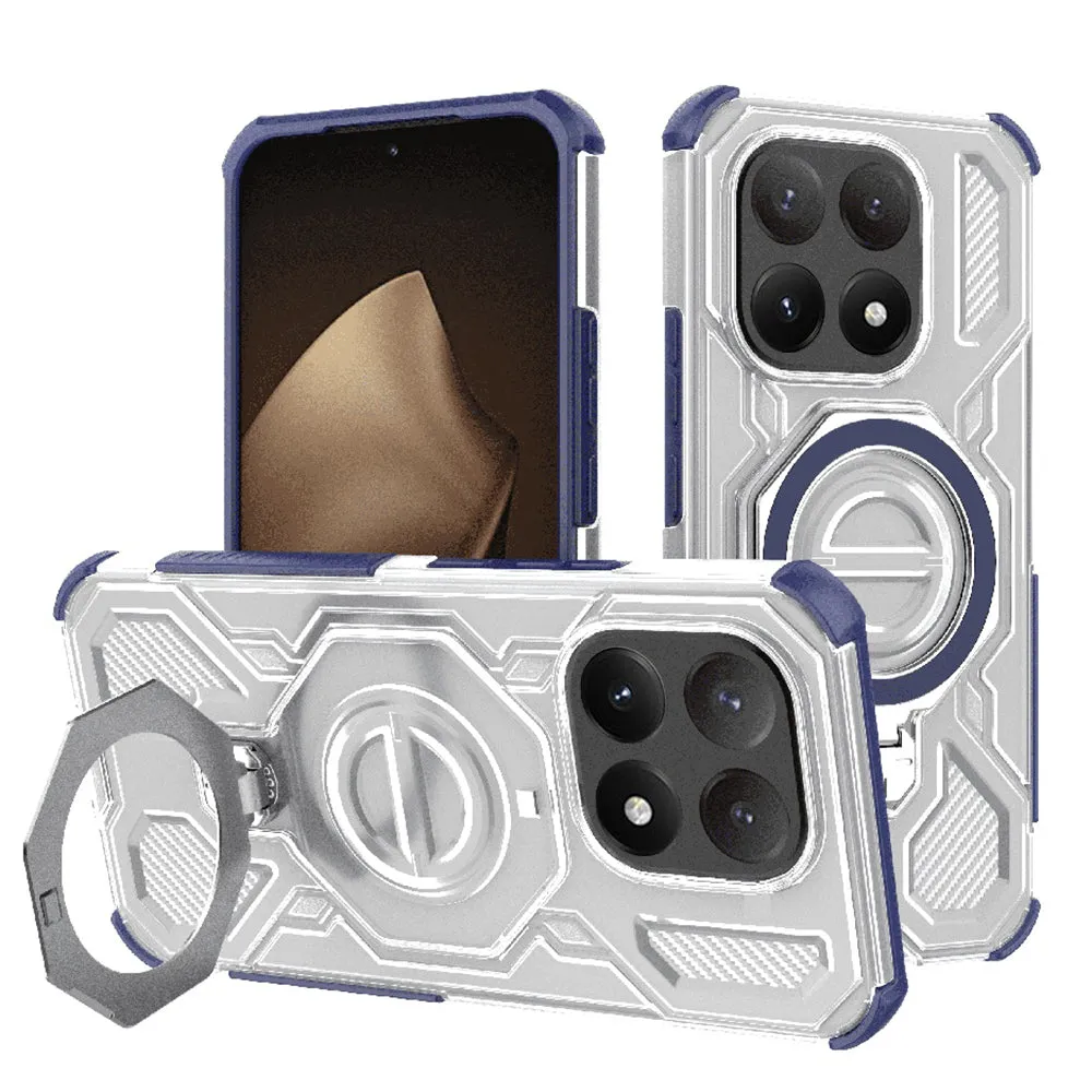 Custodia per Xiaomi 15T, Techsuit, Carbon Shield Pro, Blu - immagine 1