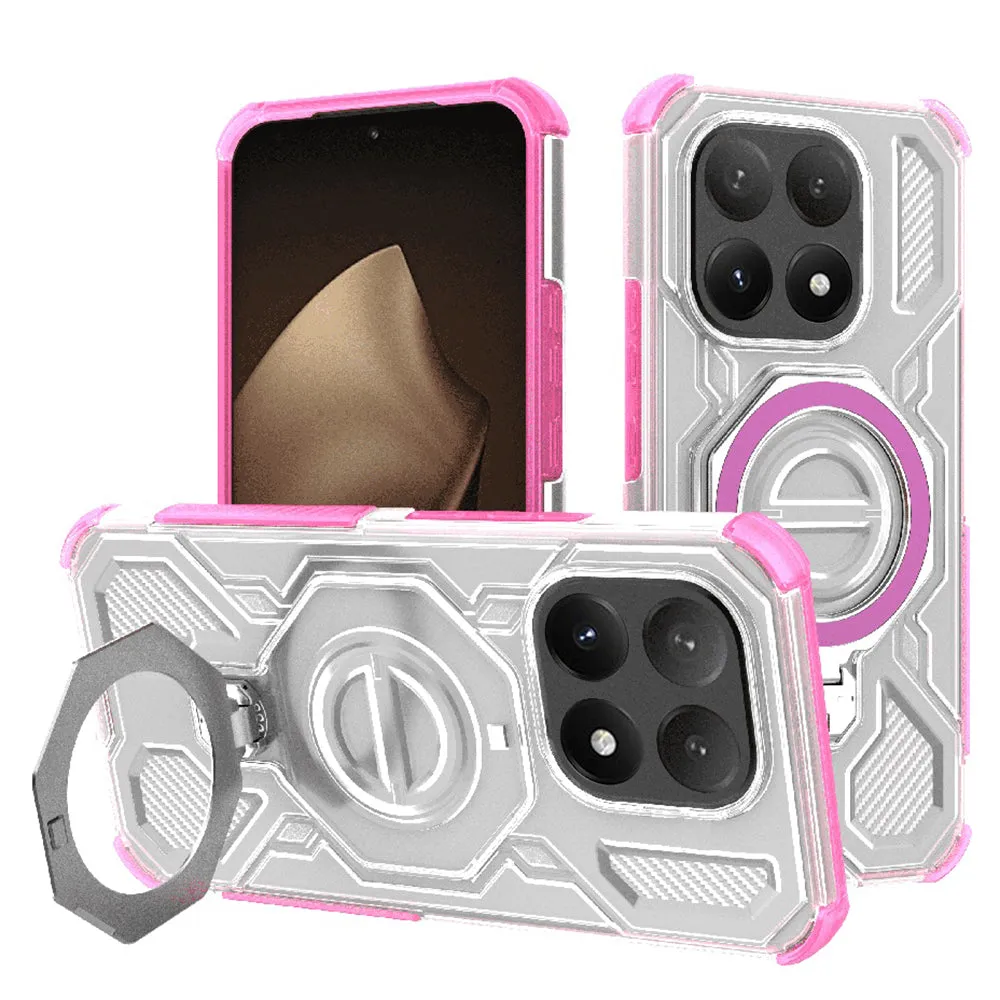 Custodia per Xiaomi 15T, Techsuit, Carbon Shield Pro, Rosa - immagine 1