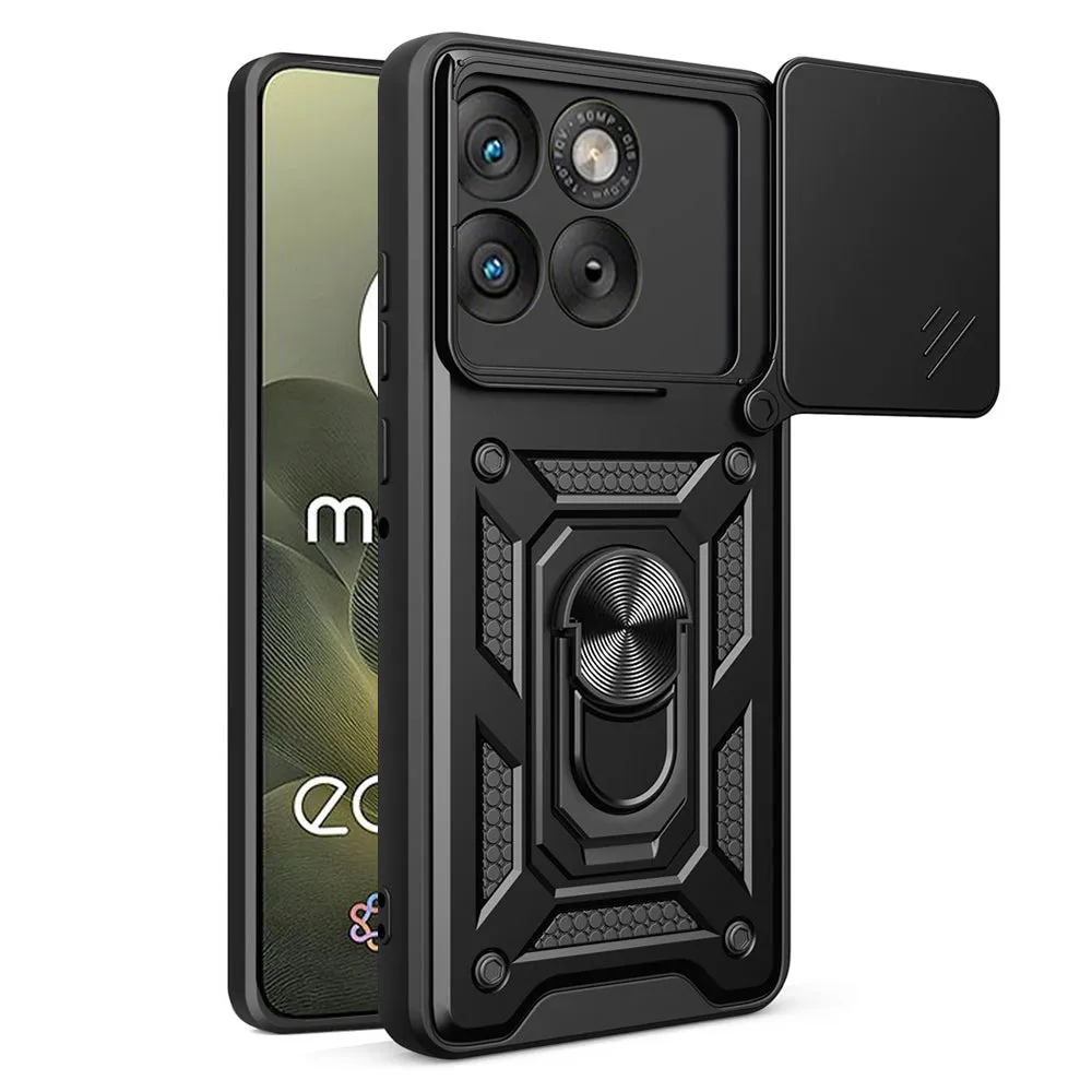 Custodia per Motorola Edge 70, Techsuit, CamShield, Nera - immagine 1