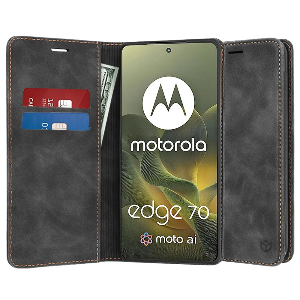 Custodia per Motorola Edge 70, Techsuit, Confy, Nera - immagine 1