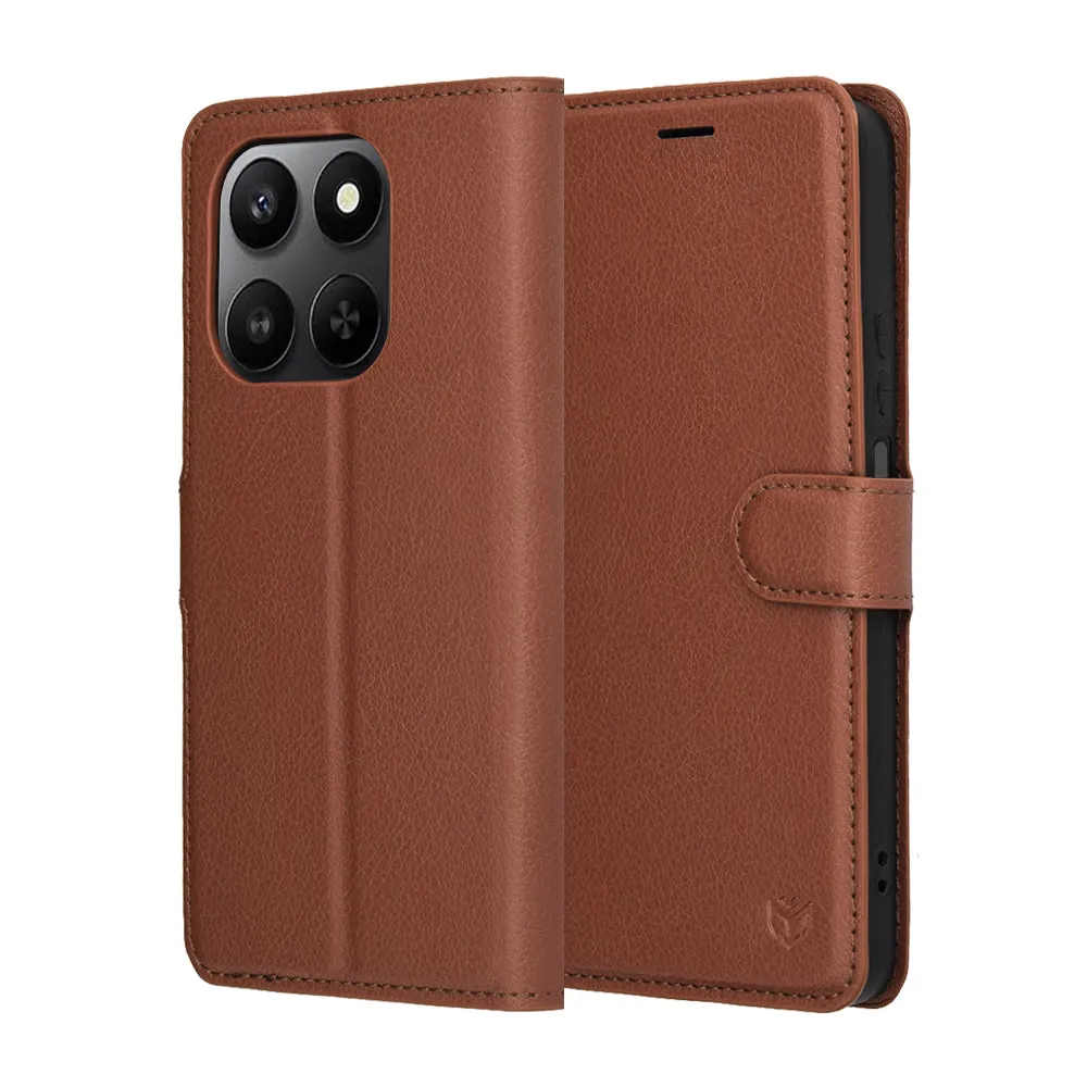 Custodia per Honor 400 Smart 4G / X7d 4G / 400 Smart 5G, Techsuit, Leather Folio, Marrone - immagine 1