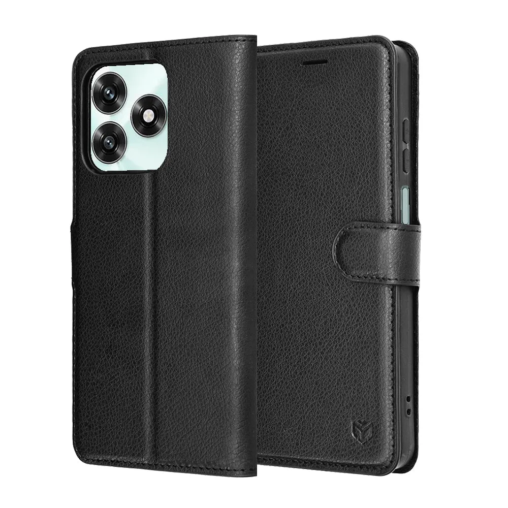 Custodia per Honor X5c Plus, Techsuit, Leather Folio, Nera - immagine 1