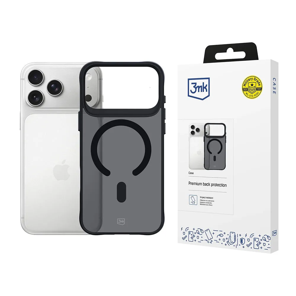 Custodia MagSafe per Apple iPhone 17 Pro Max, 3MK, Smoke MagCase, Nera - immagine 1