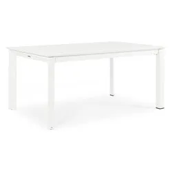 Tavolo da esterno alluminio KONNOR Allungabile Bianco (160-240x100x76cm) 0662276 - immagine 1
