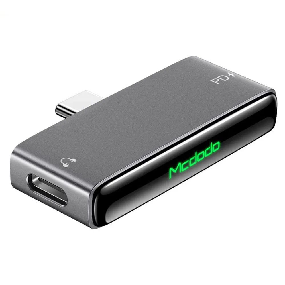 Adattatore Audio USB-C - USB-C / USB-C McDodo CA-7670, Nero - immagine 1