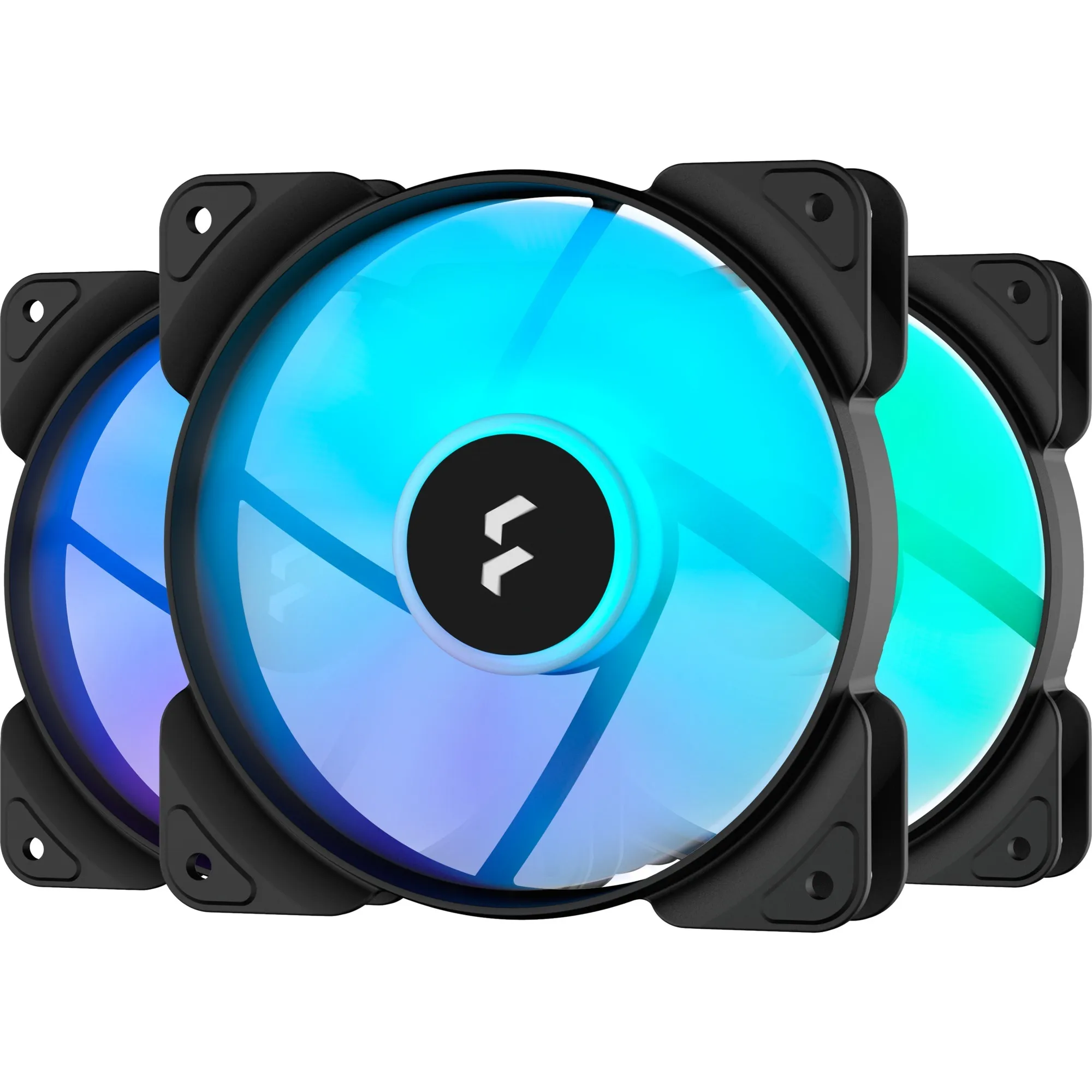 Aspect 12 RGB PWM Case per computer Ventilatore 12 cm Nero 3 pz, Ventola - immagine 1