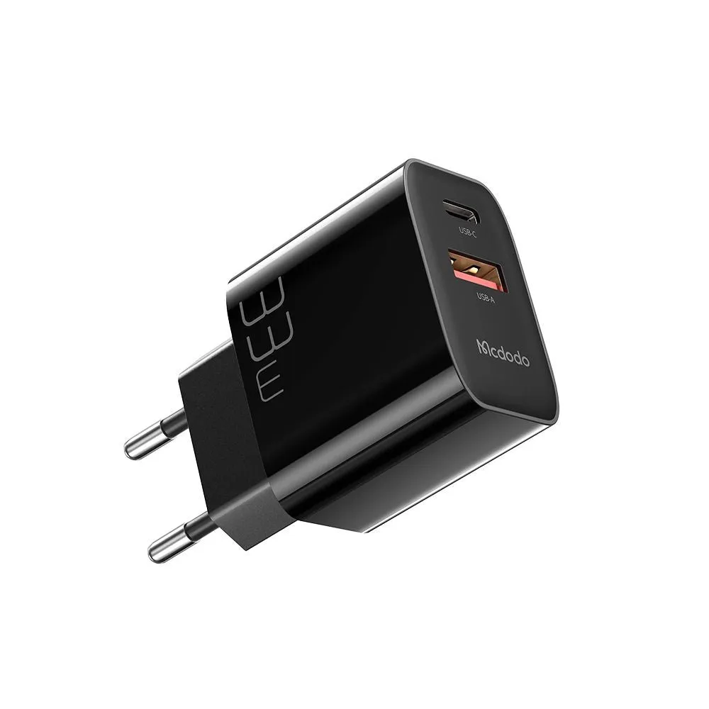 Caricabatterie Retea McDodo CH-0921, 33W, 3A, 1 x USB-A - 1 x USB-C, Nero - immagine 1