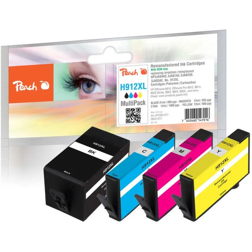 PI300-977 cartuccia d''inchiostro 4 pz Compatibile Resa elevata (XL) Nero, Ciano, Magenta, Giallo - immagine 1
