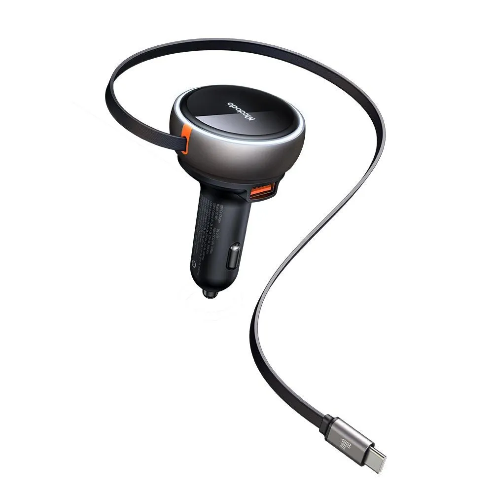 Caricabatterie Auto Con Cavo USB-C McDodo CC-4850, 80W, 3A, 1 x USB-A - 1 x USB-C, Nero - immagine 1