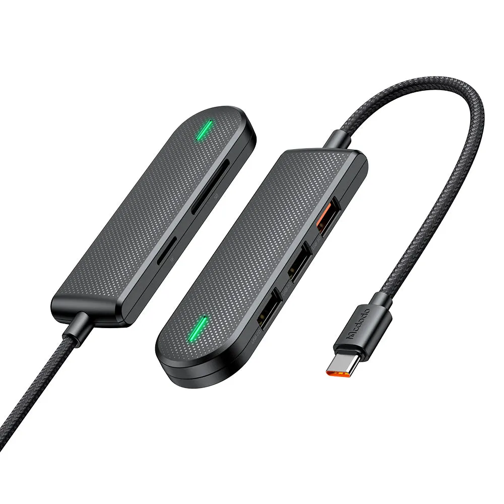 Hub USB-C McDodo HU-1430 Star, 5in1, Nero - immagine 1