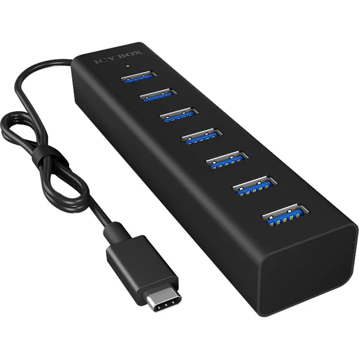 IB-HUB1700-C3 USB 3.2 Gen 1 (3.1 Gen 1) Type-C 5000 Mbit/s Nero, Hub USB - immagine 1