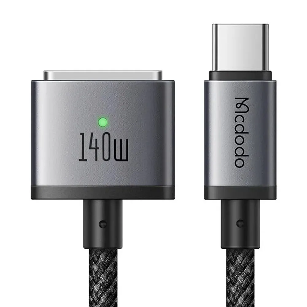 Cavo di Ricarica McDodo CA-1470, USB-C - MagSafe 3, 140W, 2m, Nero - immagine 1