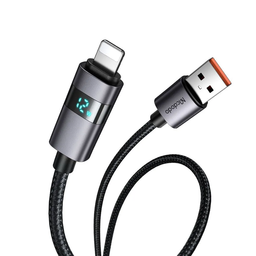 Cavo Dati e Ricarica USB-A - Lightning McDodo CA-6490 Display, 18W, 1.2m, Nero - immagine 1