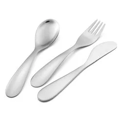 Set posate bambino 3 pz BIRILLO Acciaio lucido CA3BI CR - immagine 1