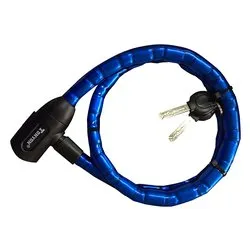 Lucchetto bici con cavo a bossoli (100x1,8cm) Blu TY258 - immagine 1