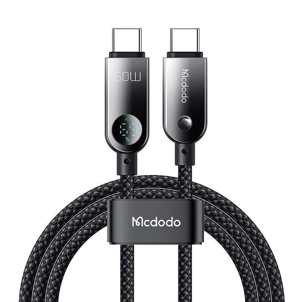 Cavo Dati e Ricarica USB-C - USB-C McDodo CA-4780 Display, 60W, 1.2m, Nero - immagine 1