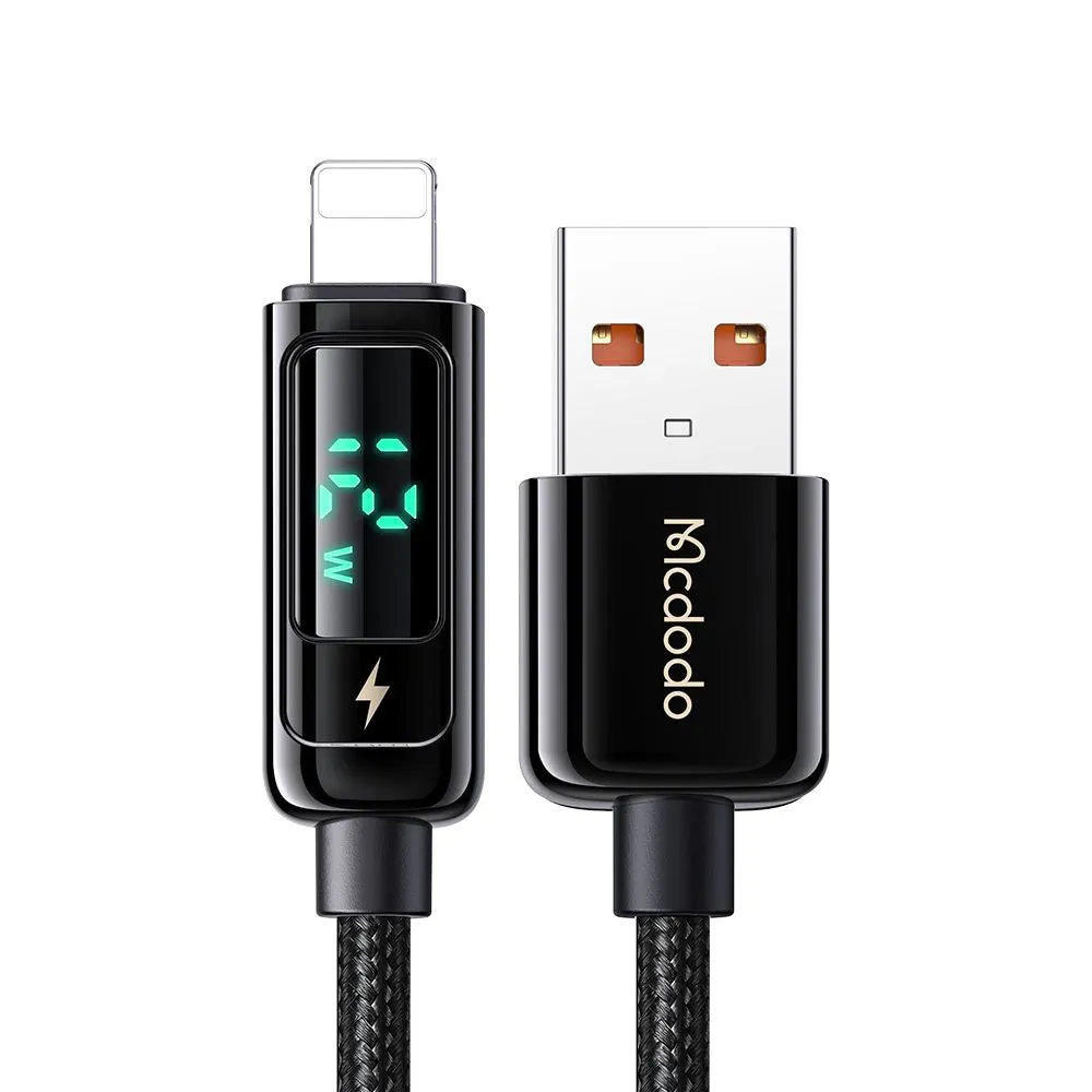 Cavo Dati e Ricarica USB-A - Lightning McDodo CA-9940 Display, 12W, 1.2m, Nero - immagine 1
