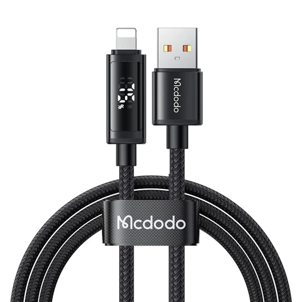 Cavo Dati e Ricarica USB-A - Lightning McDodo CA-7970 Display, 18W, 1.2m, Nero - immagine 1