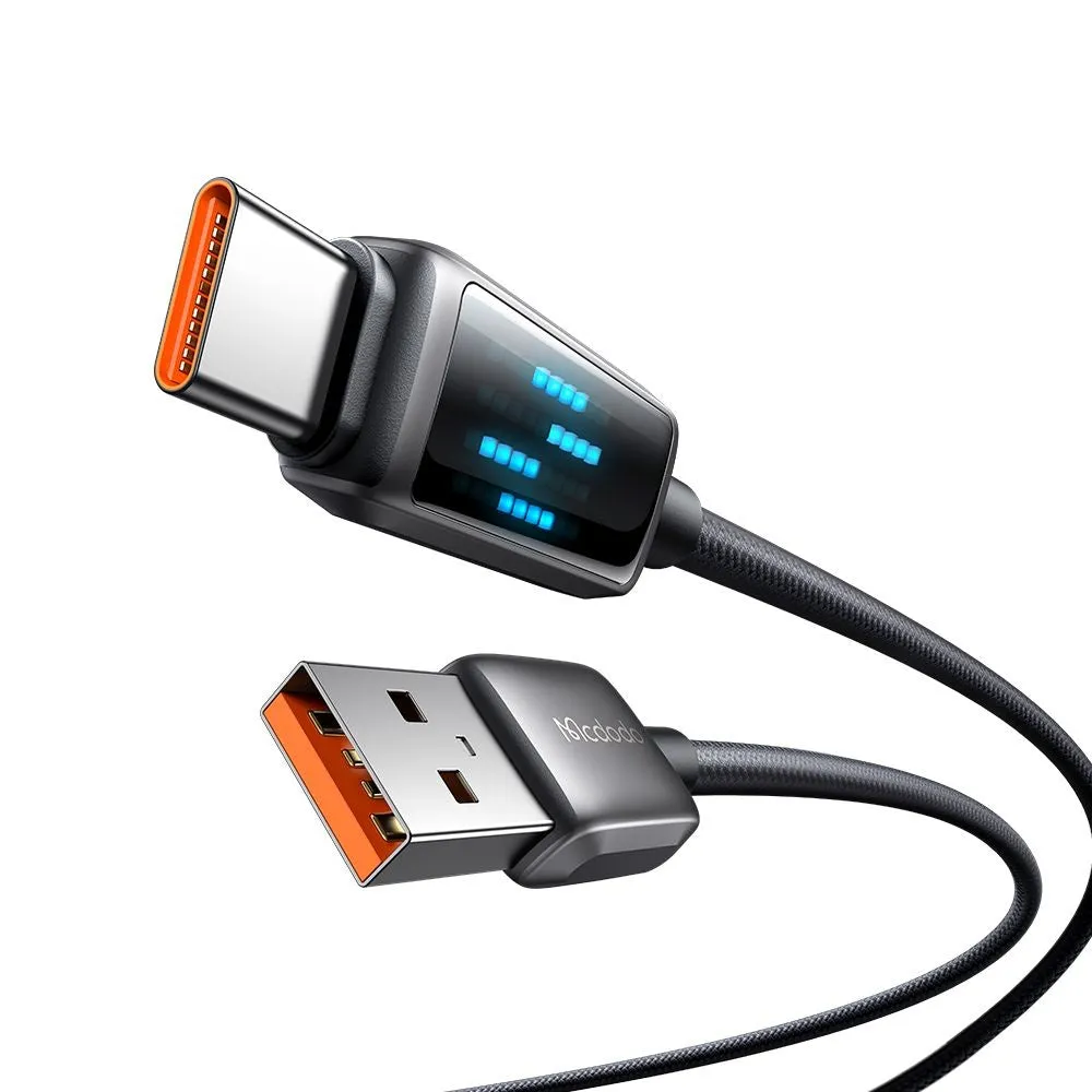 Cavo Dati e Ricarica USB-A - USB-C McDodo CA-2350 Display, 100W, 1.2m, Nero - immagine 1