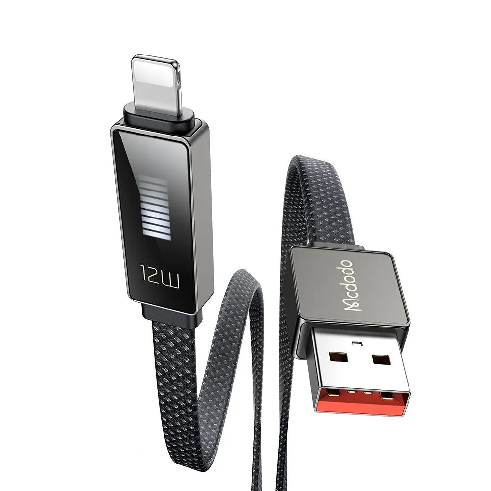 Cavo Dati e Ricarica USB-A - Lightning McDodo CA-4970 Rythm Display, 18W, 1.2m, Nero - immagine 1
