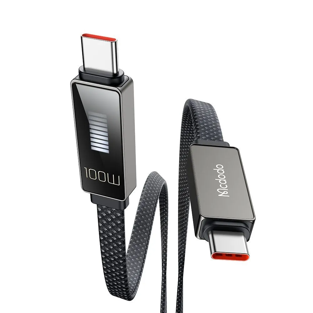 Cavo Dati e Ricarica USB-C - USB-C McDodo CA-4470 Rythm Display, 100W, 1.2m, Nero - immagine 1