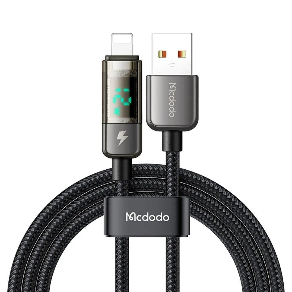 Cavo Dati e Ricarica USB-A - Lightning McDodo CA-3620 Display Auto Power Off, 18W, 1.2m, Nero - immagine 1