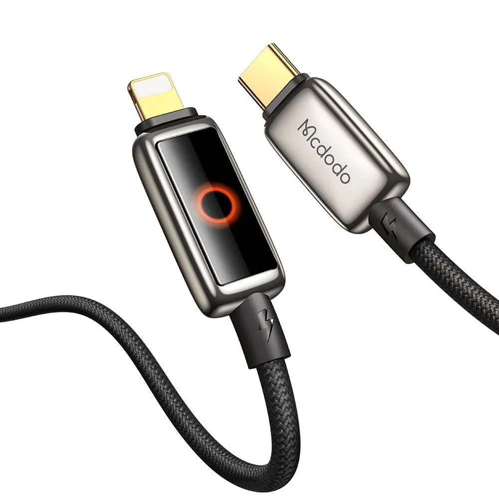 Cavo Dati e Ricarica USB-C - Lightning McDodo CA-6670 Auto Power Off, 36W, 1.2m, Nero - immagine 1