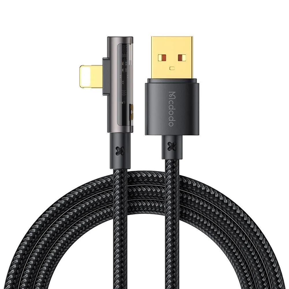 Cavo Dati e Ricarica USB-A - Lightning McDodo CA-3510 Angled, 18W, 1.2m, Nero - immagine 1