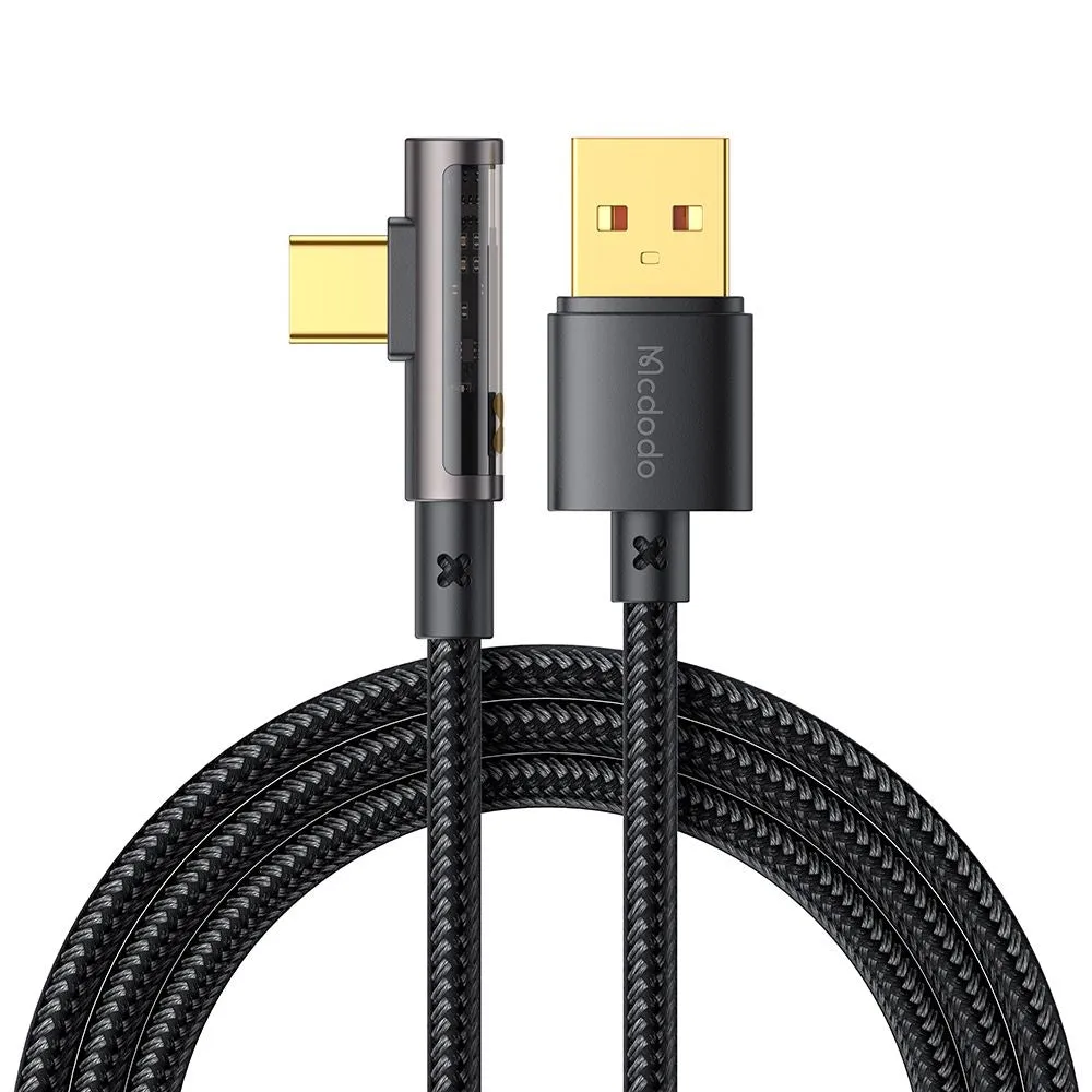 Cavo Dati e Ricarica USB-A - USB-C McDodo CA-3380 Angled, 100W, 1.2m, Nero - immagine 1