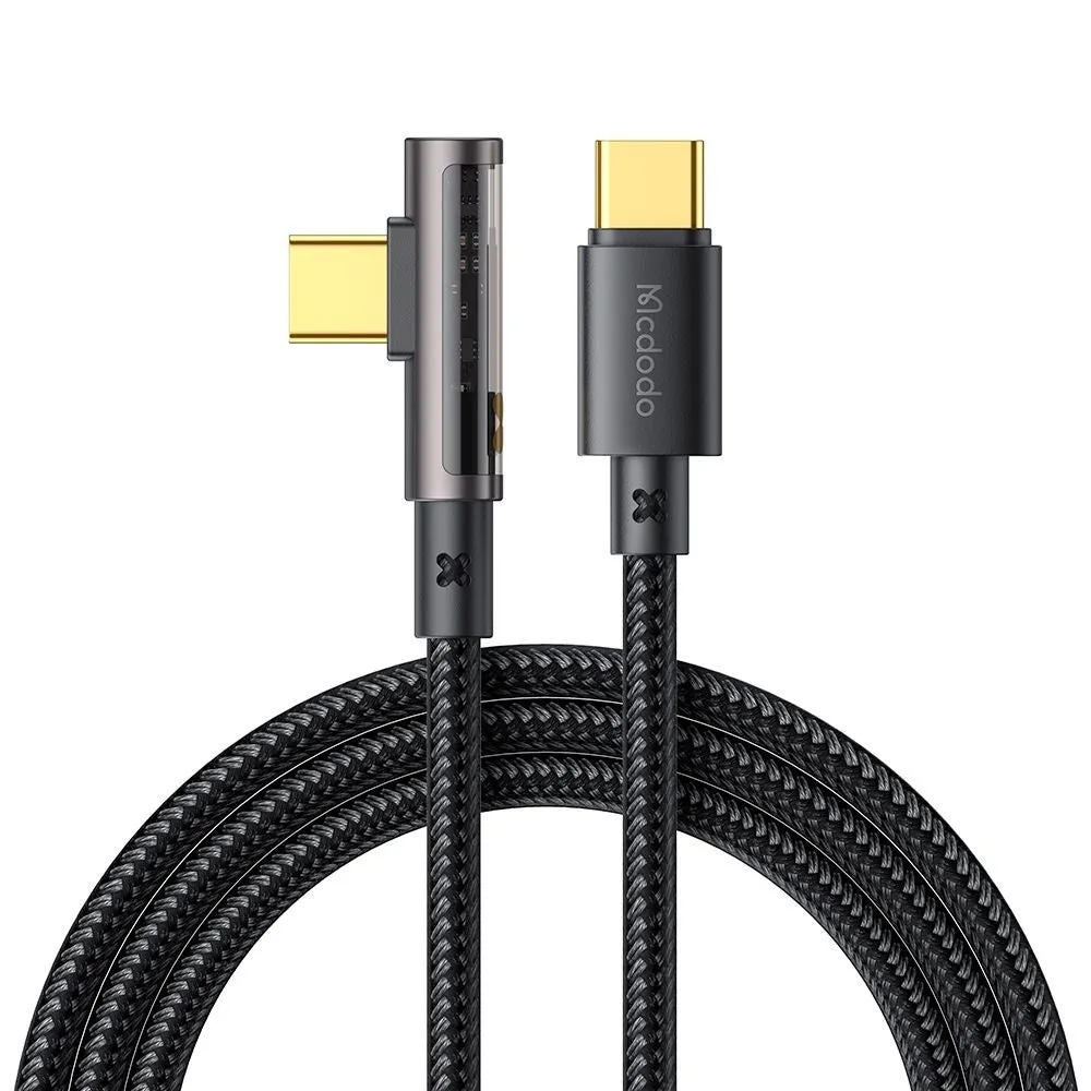 Cavo Dati e Ricarica USB-C - USB-C McDodo CA-3400 Angled, 100W, 1.2m, Nero - immagine 1