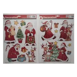 Vetrofania Natale Babbo Natale (41x29cm) Assortito 416294 - immagine 1