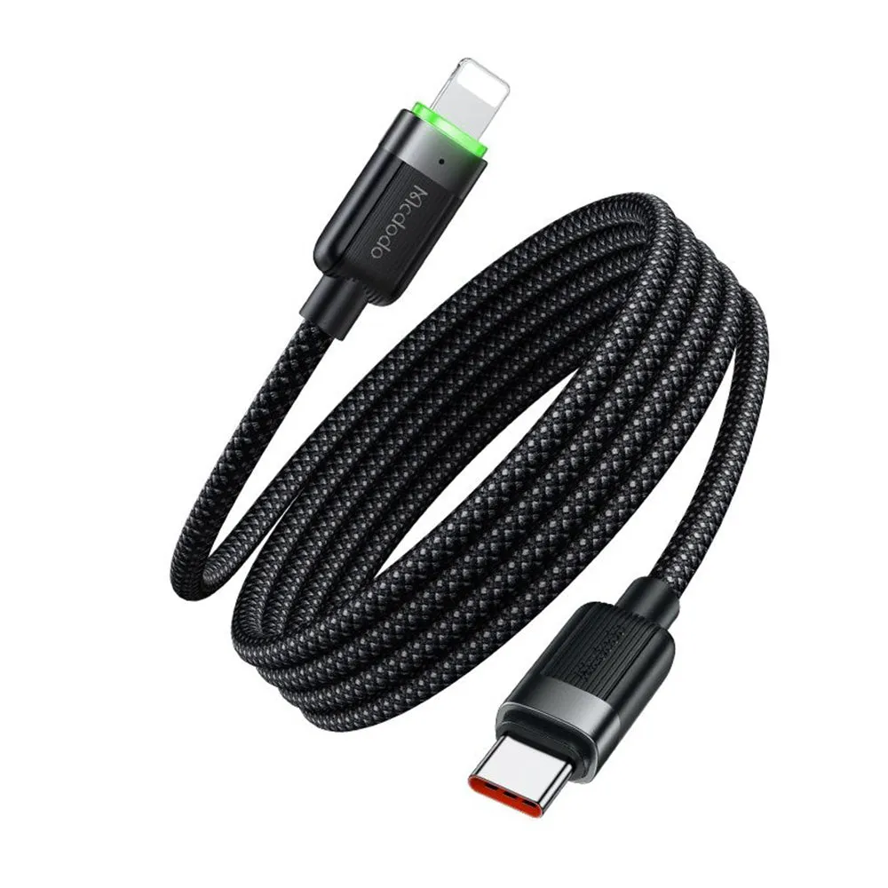 Cavo Dati e Ricarica USB-C - Lightning McDodo CA-2010 Self Winding, 36W, 1.2m, Nero - immagine 1