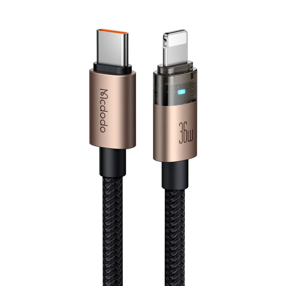 Cavo Dati e Ricarica USB-C - Lightning McDodo CA-6941, 36W, 1.2m, Oro - immagine 1