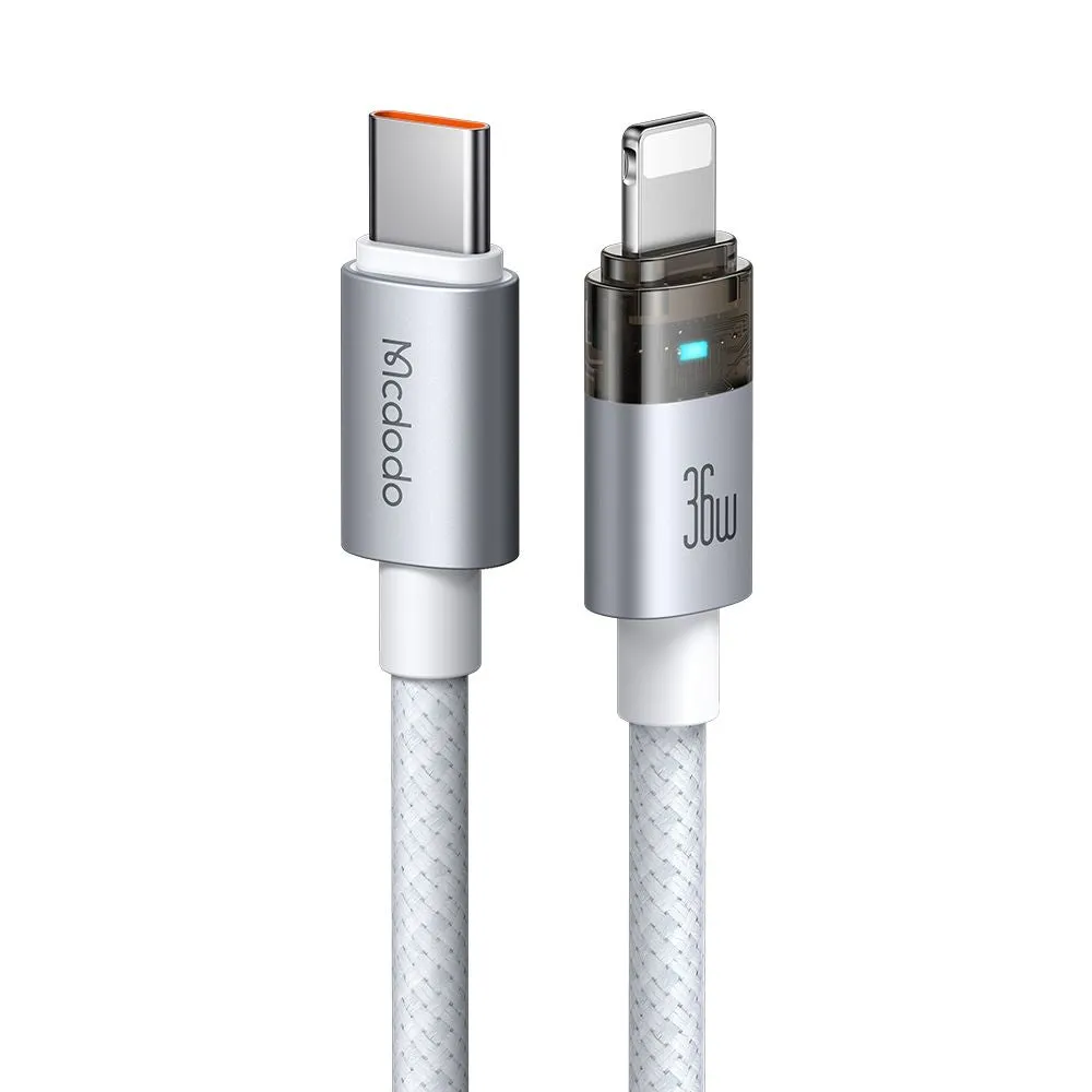 Cavo Dati e Ricarica USB-C - Lightning McDodo CA-6942, 36W, 1.2m, Bianco - immagine 1