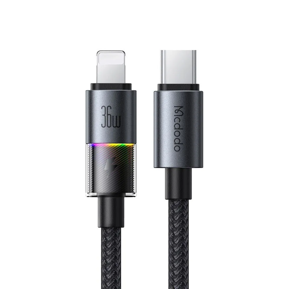 Cavo Dati e Ricarica USB-C - Lightning McDodo CA-8190 Colorful, 36W, 1.2m, Nero - immagine 1