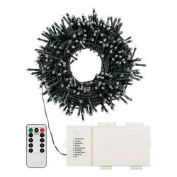 Filo Verde 500 luci - LED Multicolore (20 + 0,5 mt) 8 Giochi di luce XMAS KING IP44 65697 - immagine 1