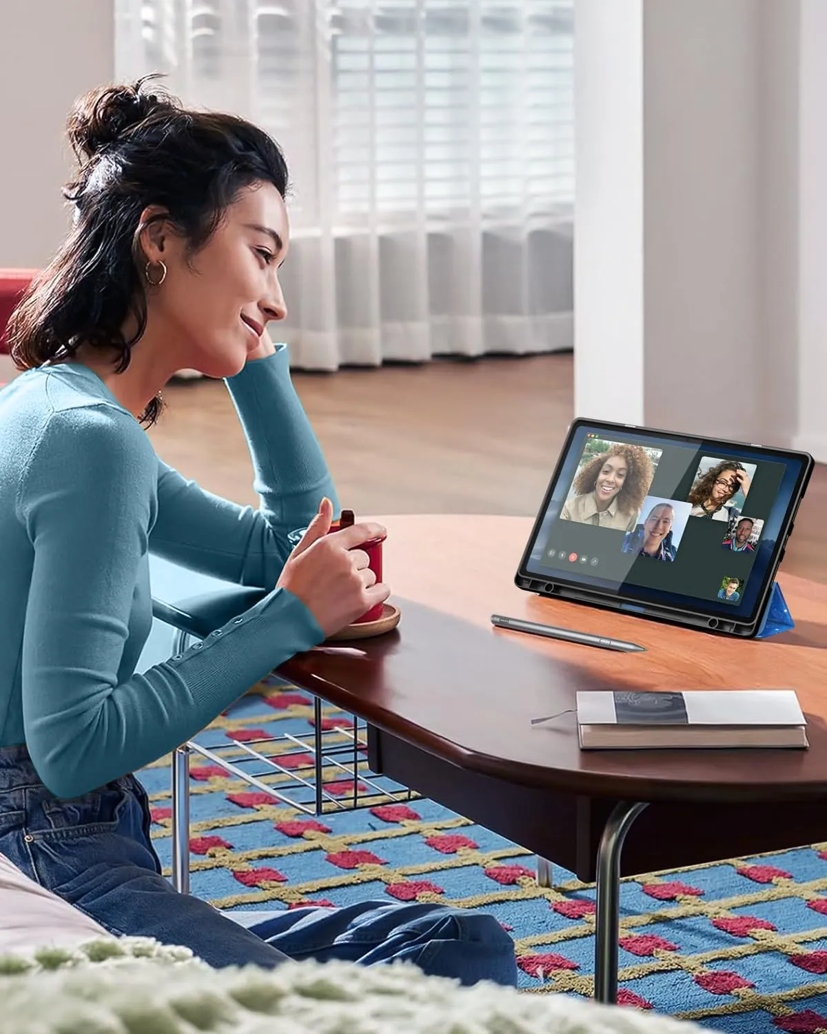 MoKo Cover per Lenovo Idea Tab Pro 12,7" con Porta Penna,CieloStellatoBlu - immagine 7