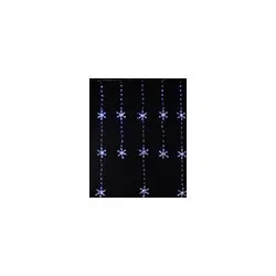 Tenda luminosa Natale Trasparente 234 luci - NANOLED Bianco freddo (0,9 + 5 mt) Fiocchi di neve Luce fissa IP44 D3545 - immagine 1