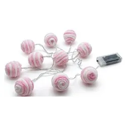 Filo Trasparente 10 luci - LED Bianco caldo (1,4 + 0,4 mt) Sfere Luce fissa CHRISTMAS IP20 D3690 - immagine 1