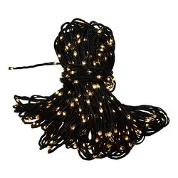 Filo Trasparente 320 luci - BEAN LED Bianco caldo (16 mt) Giochi di luce CHRISTMAS IP44 D3663 - immagine 1