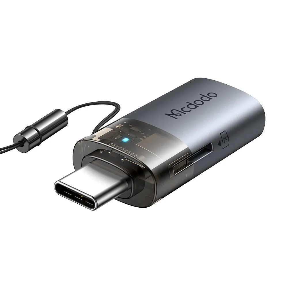 Lettore di schede USB-C McDodo OT-7600, USB-A (OTG) - microSD, Nero - immagine 1