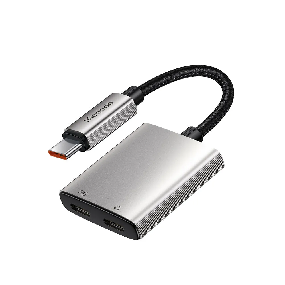 Adattatore Audio USB-C - USB-C / USB-C McDodo CA-5570 Wales, Grigio - immagine 1