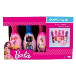 Set birilli Bowling 6 pz + 1 palla BARBIE Colori assortiti 44891 - immagine 1